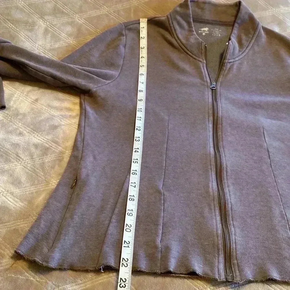 Toad & Co/Horny Toad Raw Hem Zip Front Jacket in Size Medium. - Picture 10 of 12